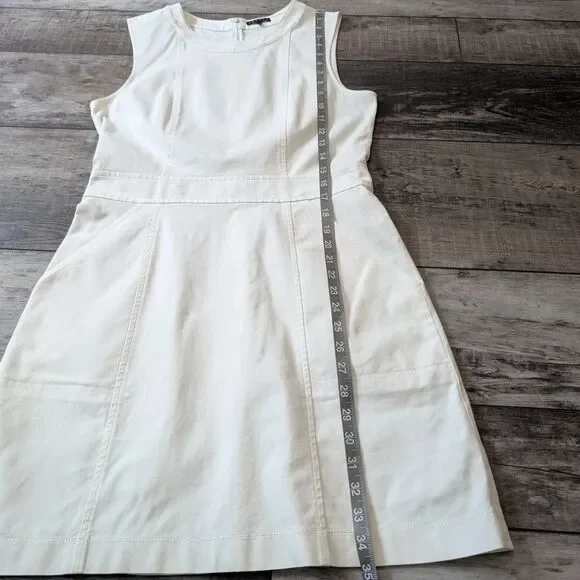 Theory White Sleeveless Sheath Midi Dress - Picture 10 of 10